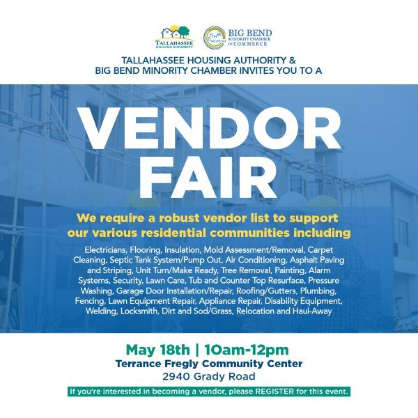 Vendor Fair flyer, the information on this flyer is in the text above.