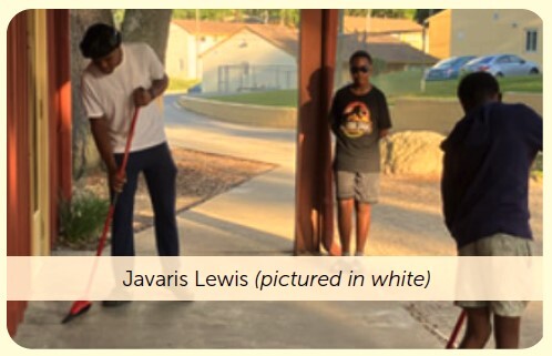 Javaris Lewis (pictured in white).